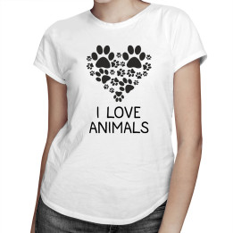 I love animals - T-shirt pentru femei cu imprimeu