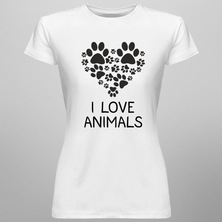 I love animals - T-shirt pentru femei cu imprimeu