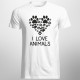 I love animals - T-shirt pentru bărbați cu imprimeu