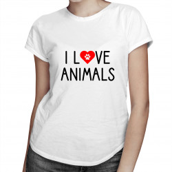 I love animals v2 - T-shirt pentru femei cu imprimeu