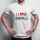 I love animals v2 - T-shirt pentru bărbați cu imprimeu