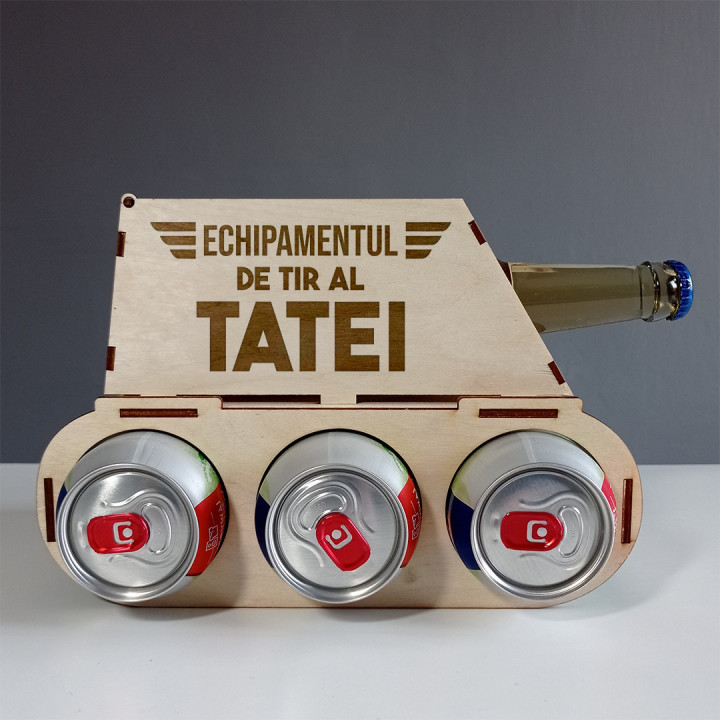 TANC PENTRU BERE Echipamentul de tir al tatei - rezervor cu gravură