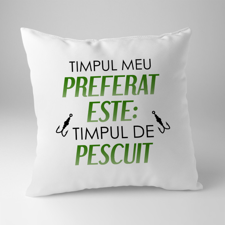 Timpul meu preferat este: timpul de pescuit - pernă