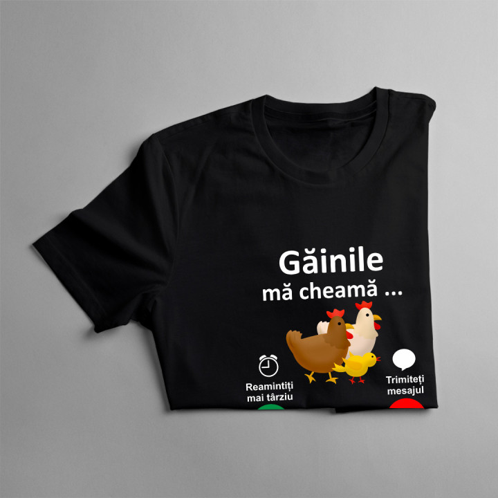Găinile mă cheamă, trebuie să plec - tricou pentru femei cu imprimeu