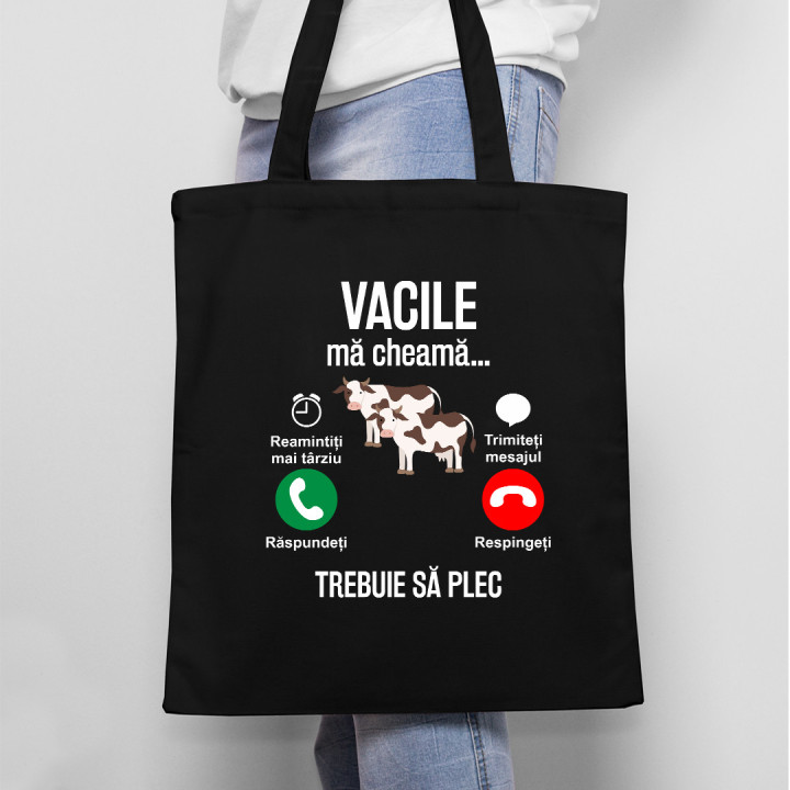 Vacile mă cheamă trebuie să plec - Geantă cu imprimeu