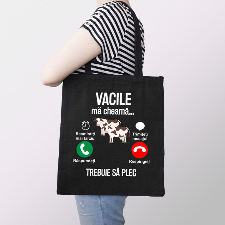 Vacile mă cheamă trebuie să plec - Geantă cu imprimeu