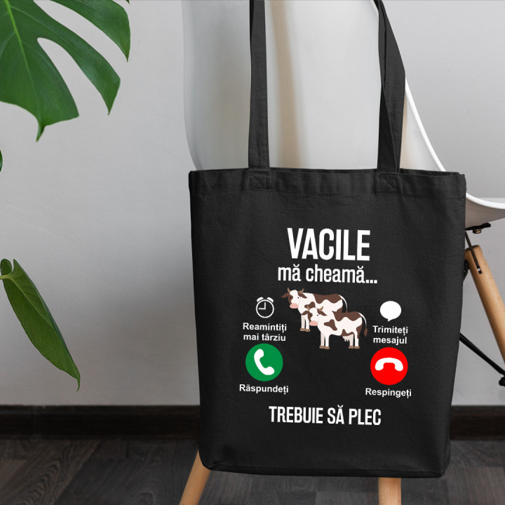 Vacile mă cheamă trebuie să plec - Geantă cu imprimeu