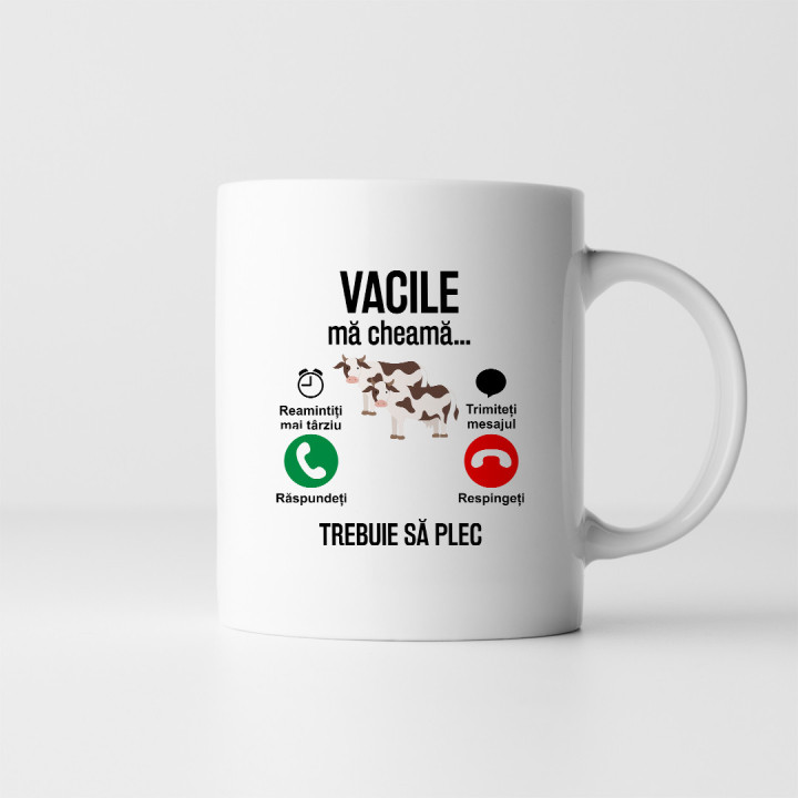 Vacile mă cheamă trebuie să plec - cană