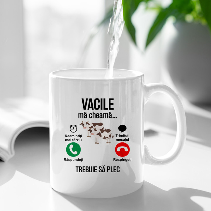 Vacile mă cheamă trebuie să plec - cană