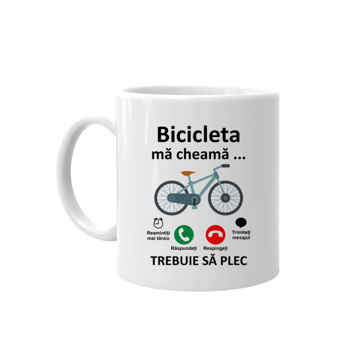 Bicicleta mă cheamă - trebuie să plec - cană