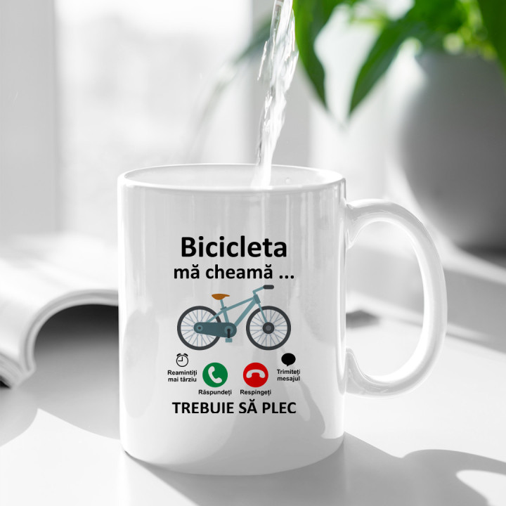 Bicicleta mă cheamă - trebuie să plec - cană