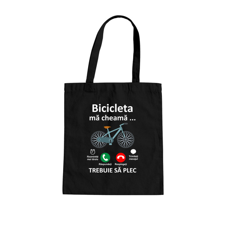 Bicicleta mă cheamă - trebuie să plec - Geantă cu imprimeu