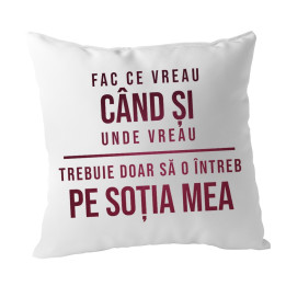 Fac ce vreau când și unde vreau - pernă