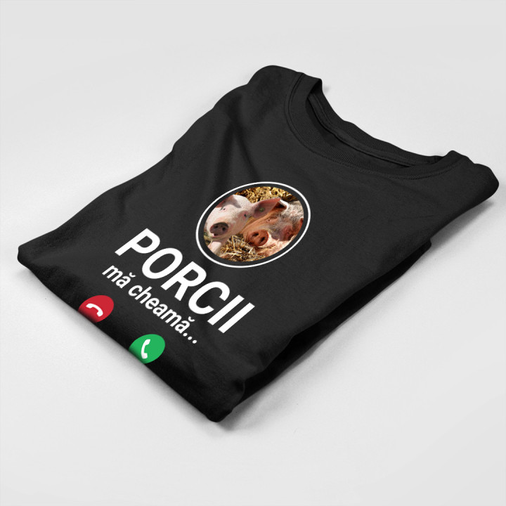 Porcii mă cheamă, trebuie să plec - tricou pentru bărbați cu imprimeu