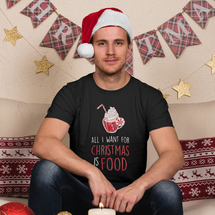 All I want for christmas is food - tricou pentru bărbați cu imprimeu
