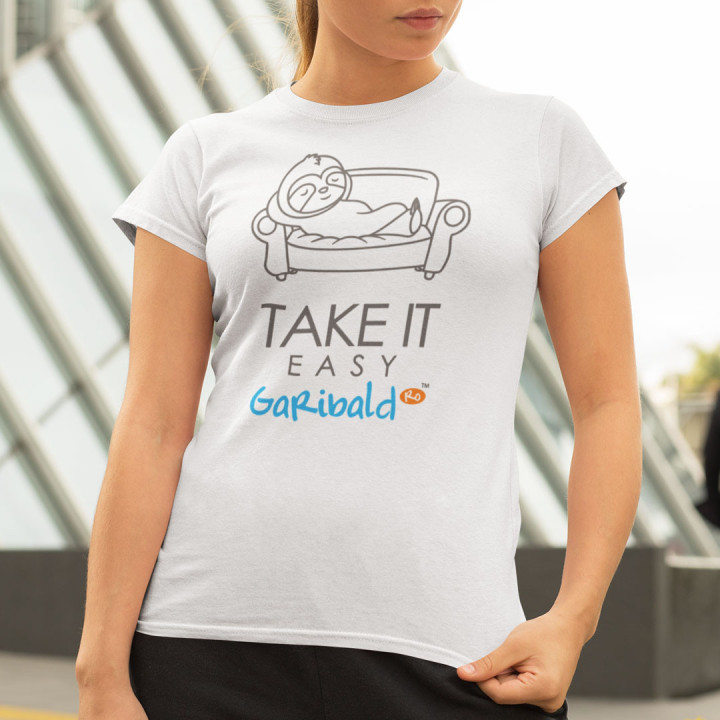 Take it easy - T-shirt pentru femei cu imprimeu