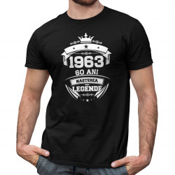 1963 Nașterea unei legende 60 ani! - tricou pentru bărbați cu imprimeu