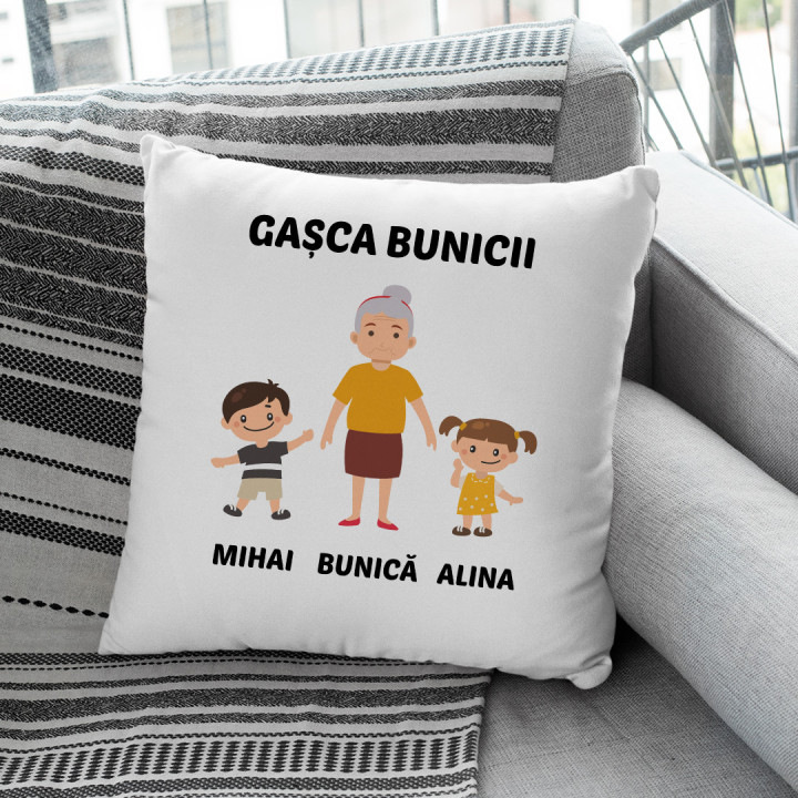Gașca bunicii - pernă - produs personalizat