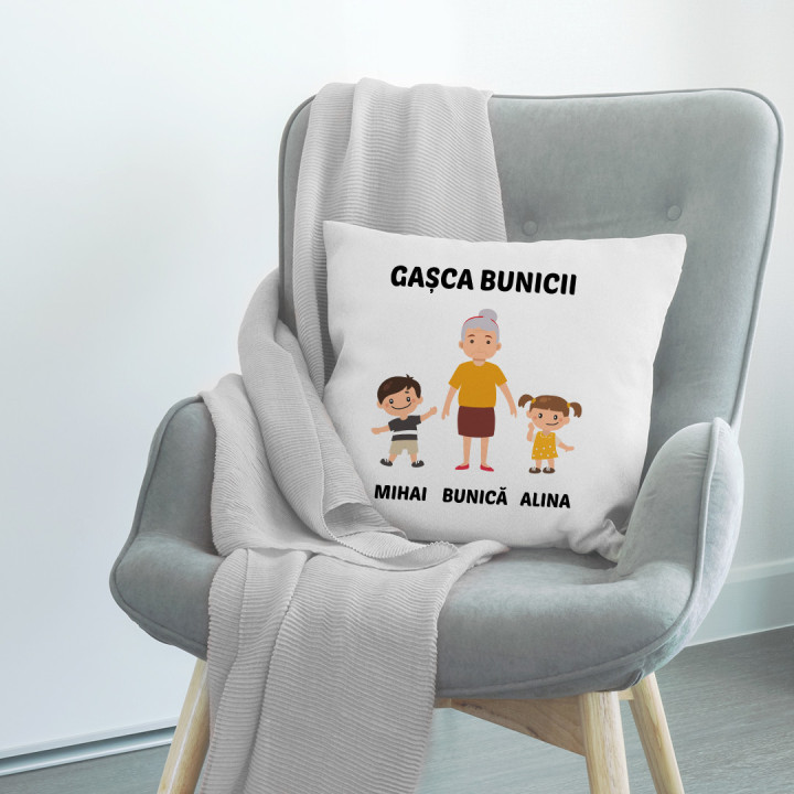 Gașca bunicii - pernă - produs personalizat