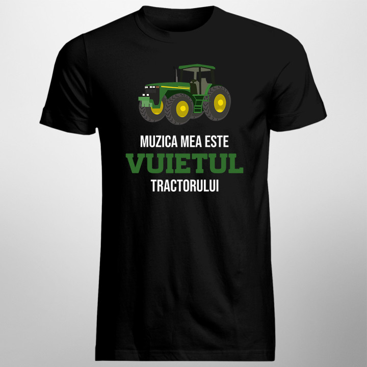 Muzica mea este vuietul tractorului - tricou pentru bărbați cu imprimeu
