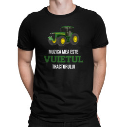 Muzica mea este vuietul tractorului - tricou pentru bărbați cu imprimeu