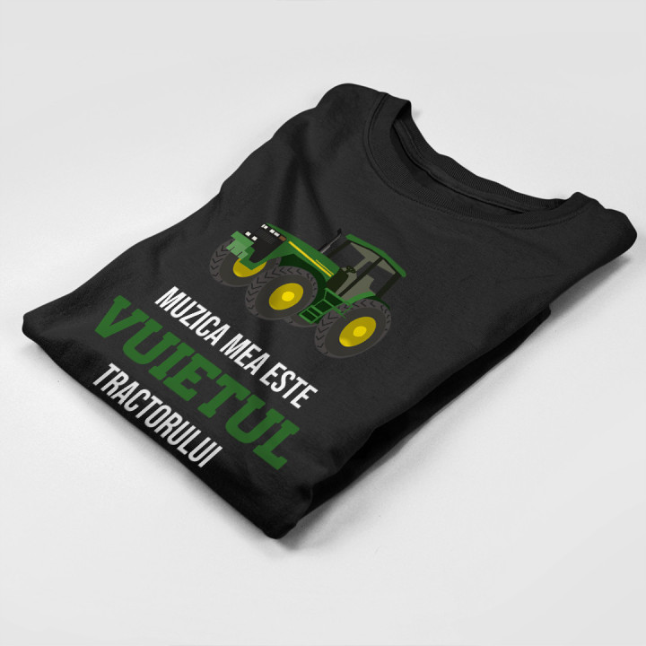 Muzica mea este vuietul tractorului - tricou pentru bărbați cu imprimeu