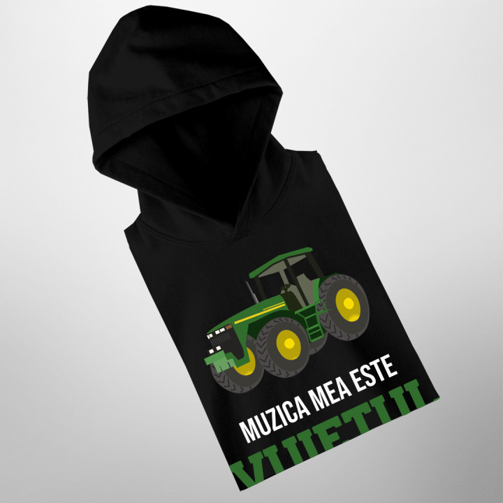 Muzica mea este vuietul tractorului - bluză bărbătească cu imprimeu