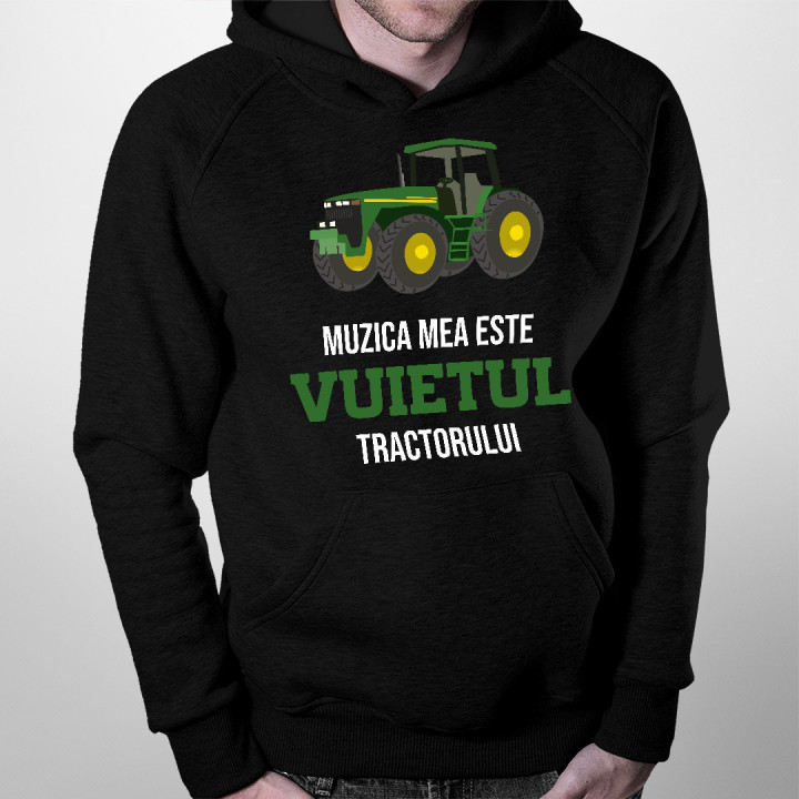 Muzica mea este vuietul tractorului - bluză bărbătească cu imprimeu
