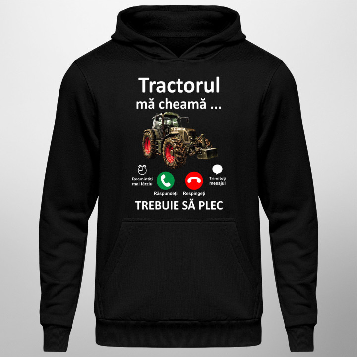 Tractorul mă cheamă, trebuie să plec - bluză bărbătească cu imprimeu