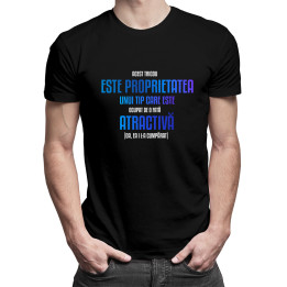 Acest tricou este proprietatea unui tip care este ocupat de o fată atractivă - tricou pentru bărbați cu imprimeu