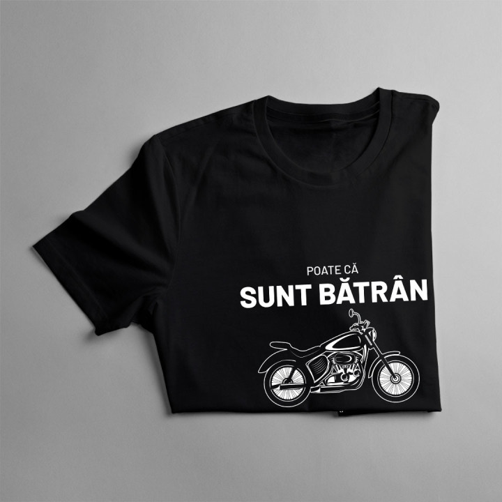 Poate că sunt bătrân, dar mă simt ca un adolescent pe bicicletă. - tricou pentru bărbați cu imprimeu