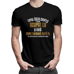 Tipul ăsta chipeș e deja ocupat cu o fată care e nebună după el.- tricou pentru bărbați cu imprimeu