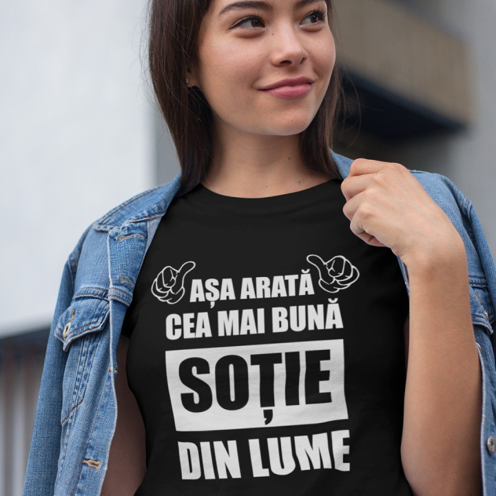 Așa arată cea mai bună soție din lume - tricou pentru femei cu imprimeu
