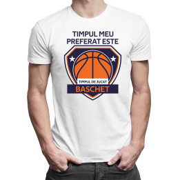 Timpul meu preferat este: timpul de jucat baschet - tricou pentru bărbați cu imprimeu