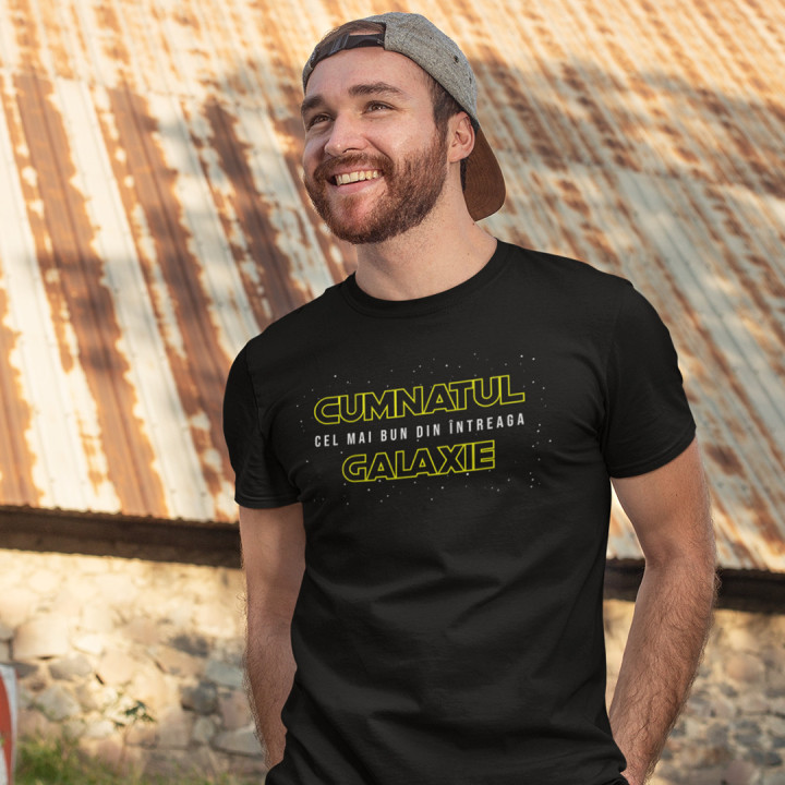 Cumnatul - cel mai bun din întreaga galaxie - tricou pentru bărbați cu imprimeu