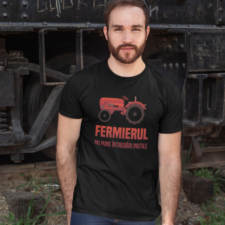 Fermierul nu pune întrebări inutile - tricou pentru bărbați cu imprimeu