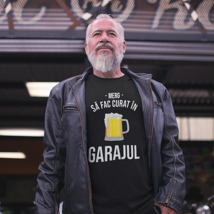 Merg să fac curat în garajul - tricou pentru bărbați cu imprimeu