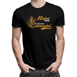 Muzica mea este zgomotul motorului - tricou pentru bărbați cu imprimeu