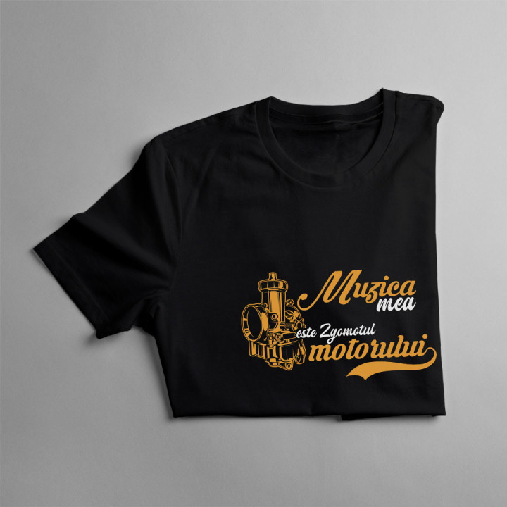 Muzica mea este zgomotul motorului - tricou pentru bărbați cu imprimeu