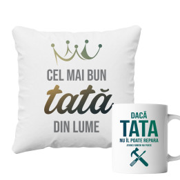 Set pentru tata - pernă + cană
