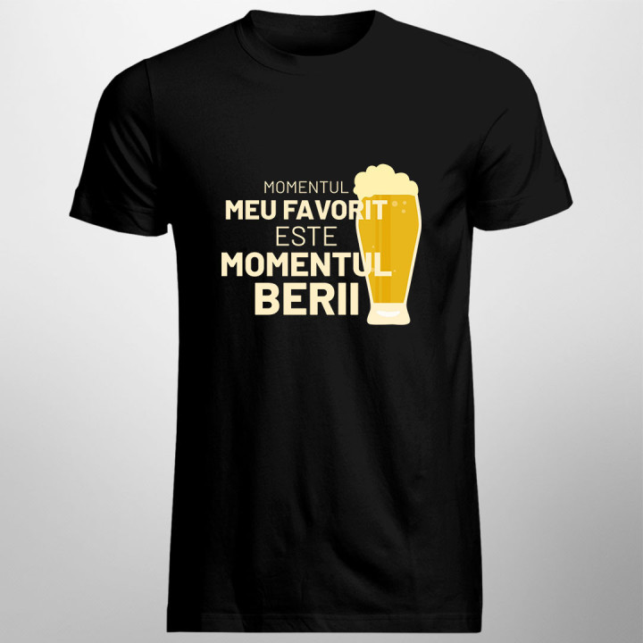 Momentul meu favorit este momentul berii - tricou pentru bărbați cu imprimeu