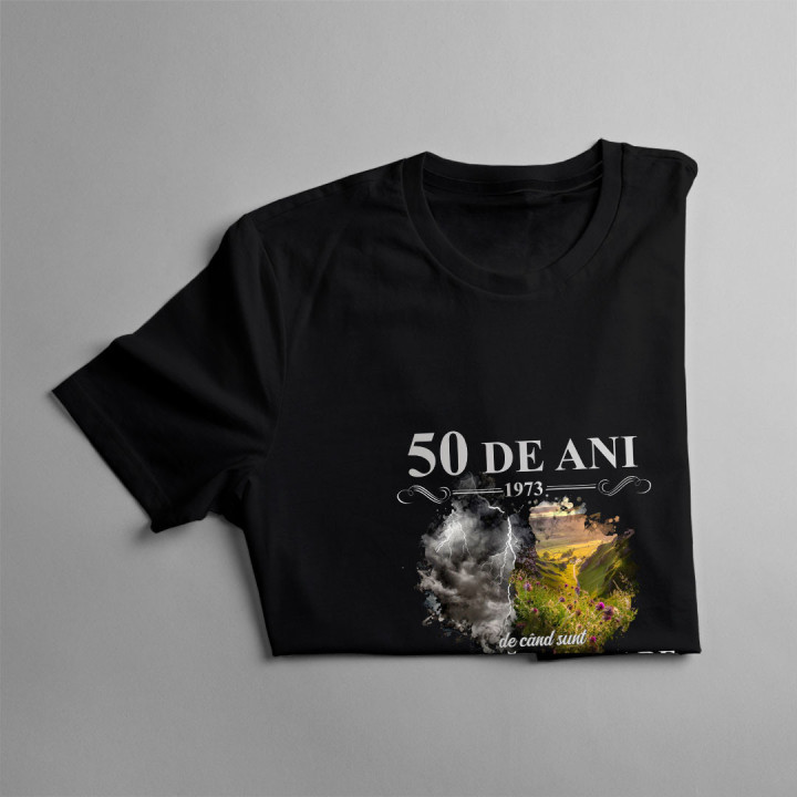 50 de ani - 1973 - de când sunt o rază de soare combinată cu un mic uragan - tricou pentru femei cu imprimeu