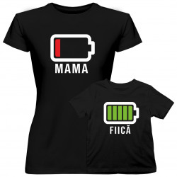 Set pentru mamă și fiică - Baterie - Tricouri cu imprimeu