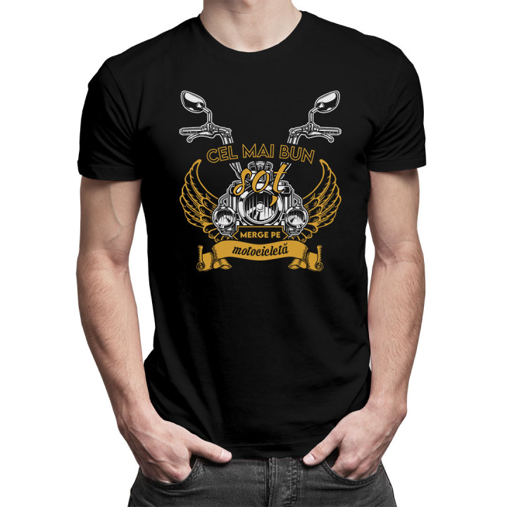Cel mai bun soț merge pe motocicletă - tricou pentru bărbați cu imprimeu