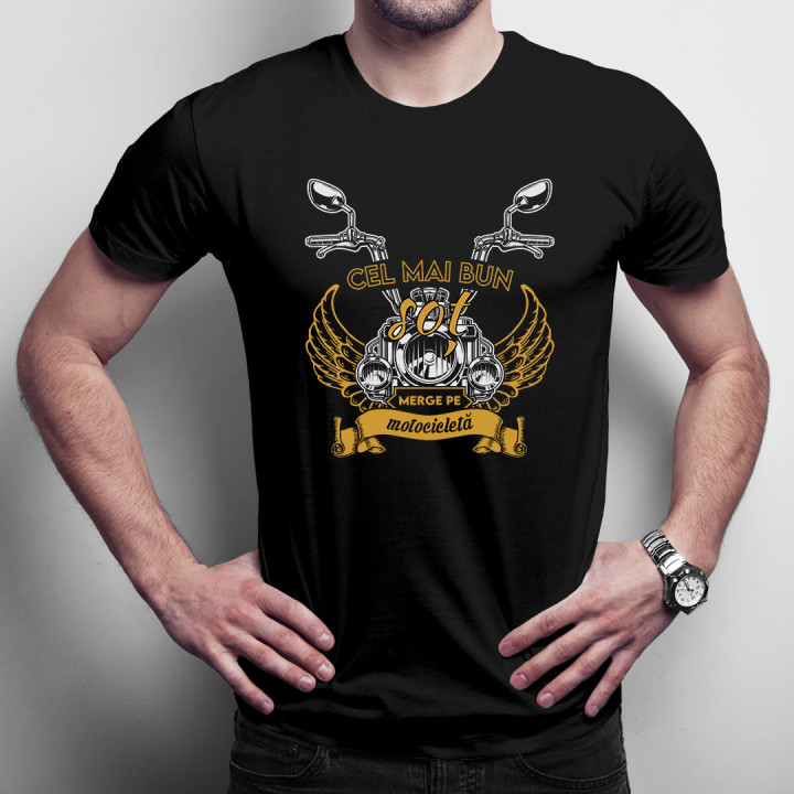 Cel mai bun soț merge pe motocicletă - tricou pentru bărbați cu imprimeu