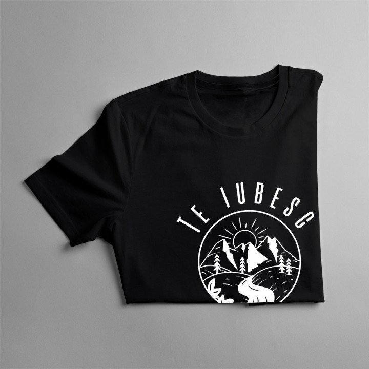 Te iubesc ca la munte și înapoi - tricou pentru bărbați cu imprimeu