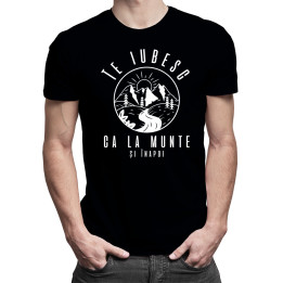 Te iubesc ca la munte și înapoi - tricou pentru bărbați cu imprimeu