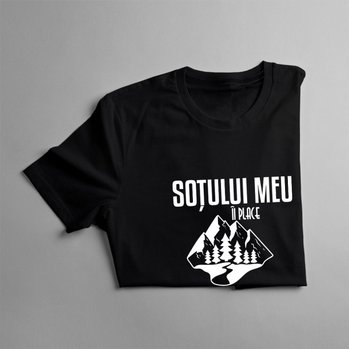 Soțului meu îi place când îl duc la munte - tricou pentru femei cu imprimeu