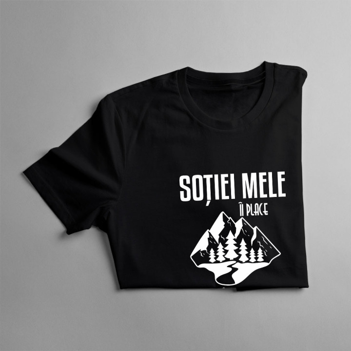 Soției mele îi place când o duc în munți - tricou pentru bărbați cu imprimeu