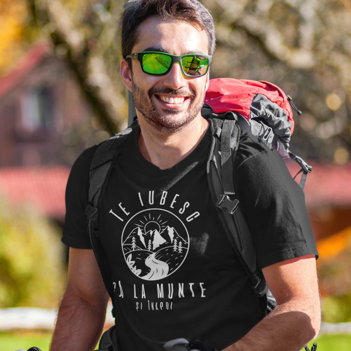 Te iubesc ca la munte și înapoi - tricou pentru bărbați cu imprimeu